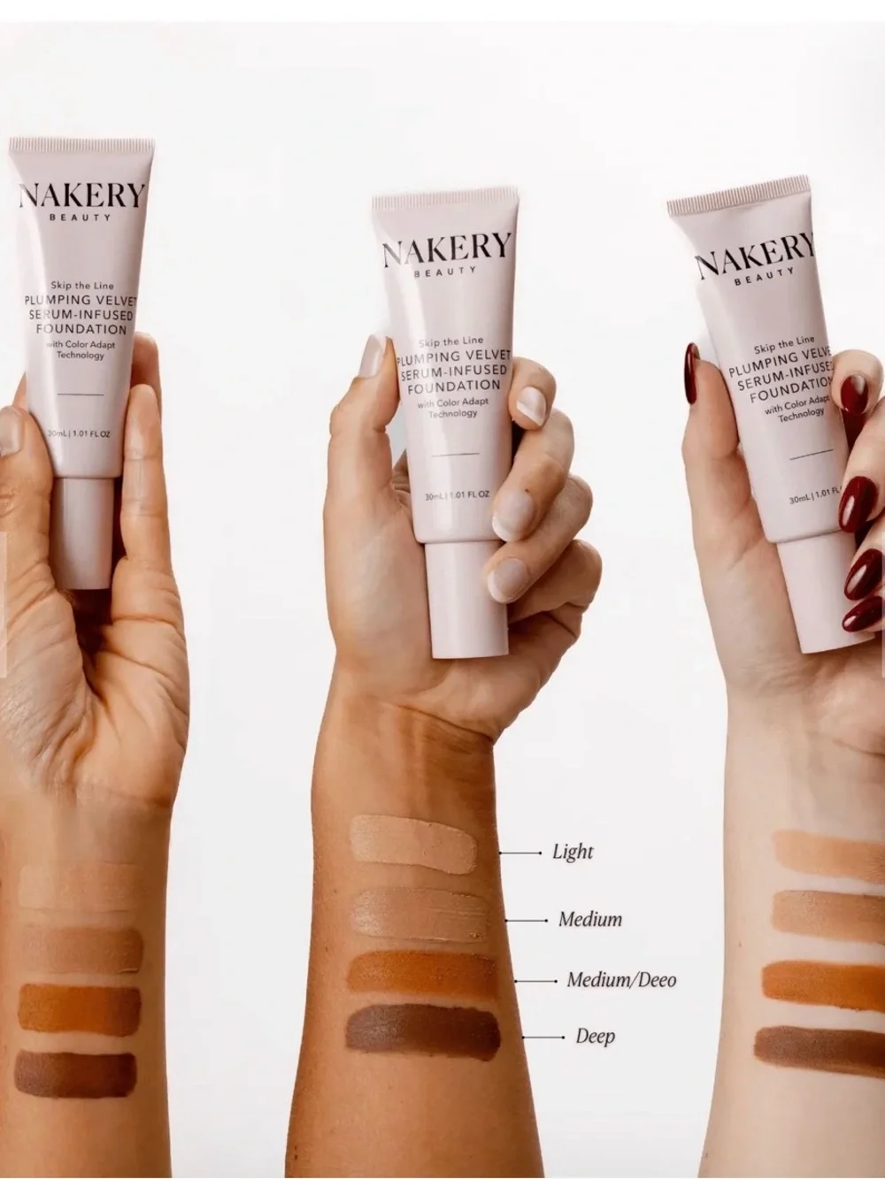 Nakery Plumping Velvet Serum-Infused Foundation - Light